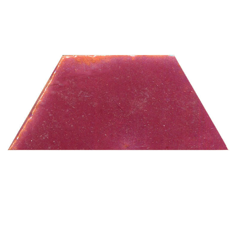 Half hexagon in red sugar plum glaze
